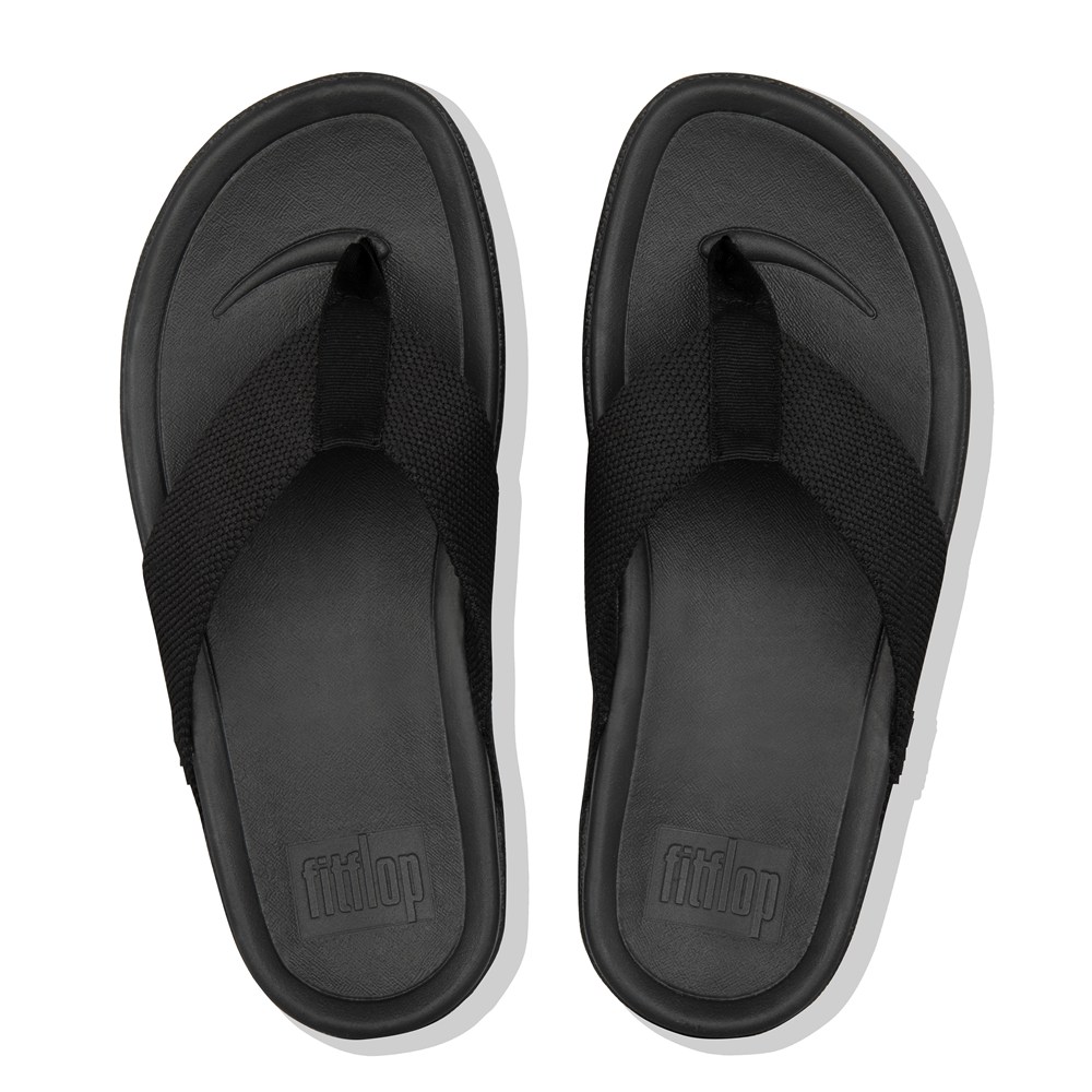 Fitflop Man Sandals Black - Surfer Toe-post - JX6852109